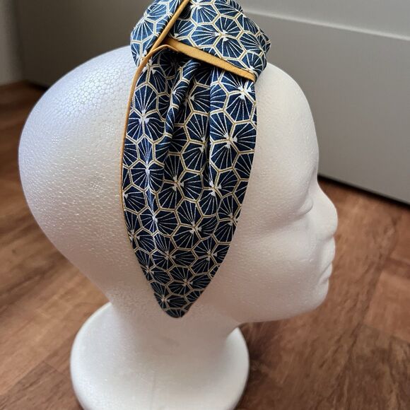 Cucitorino Geometric Floral Top Knot Headband Japanese Asian Inspired Fabric NEW - Picture 4 of 10